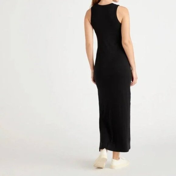 Quince Tencel Jersey Tank Maxi Dress Black Sz. M - Picture 3 of 5